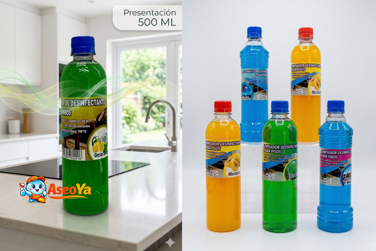 LIMPÍADOR DESINFECTANTE ALTERNATIVA AL CLORO POR 500 ML